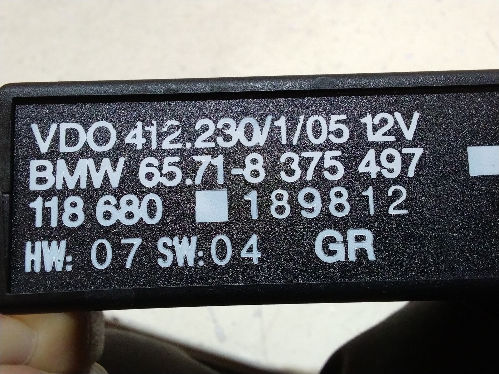 BMW E38 7 SERIES CRUISE CONTROL MODULE 8375497.