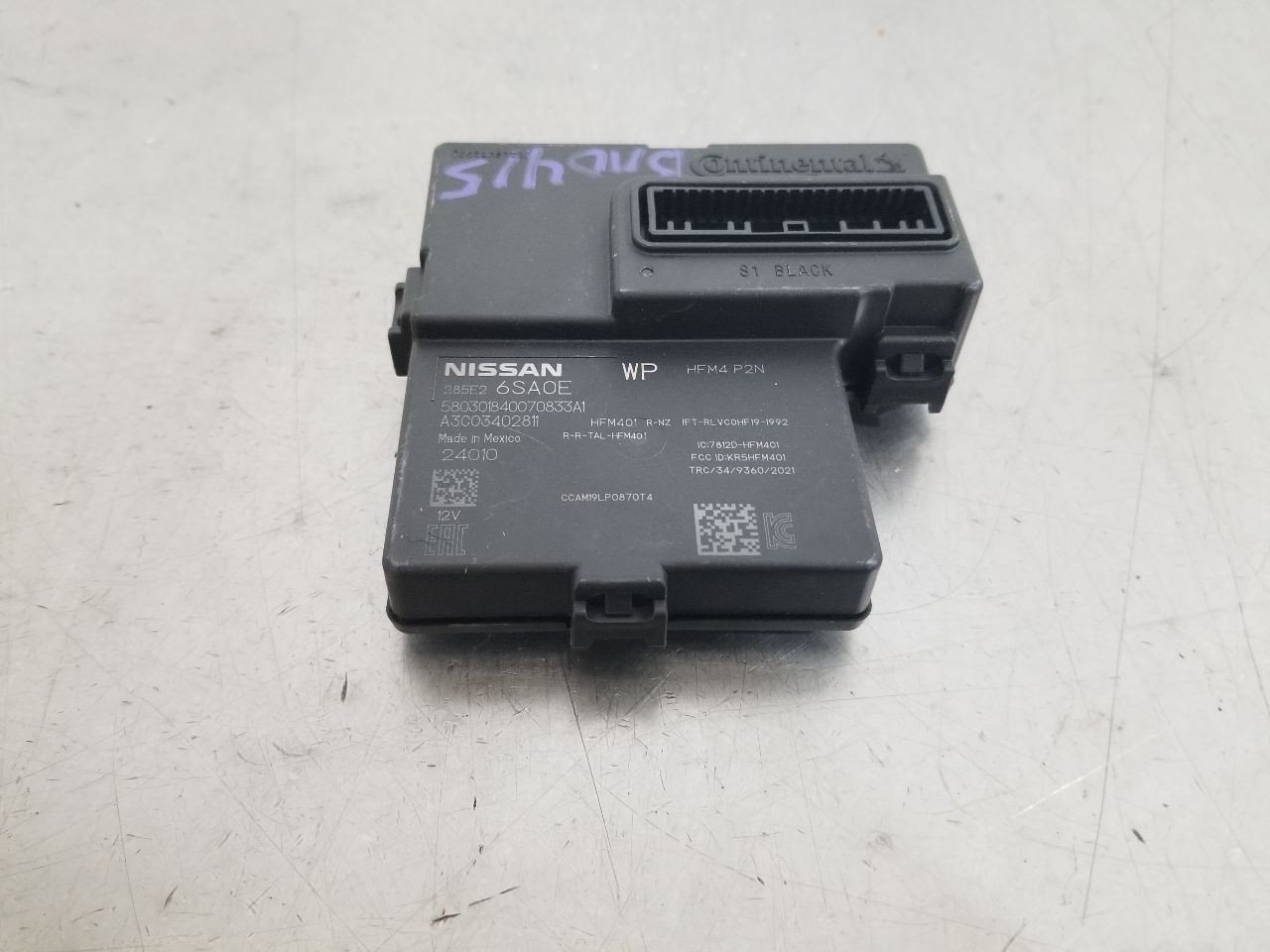 24 2024 INFINITI QX60 KEYLESS ENTRY CONTROL MODULE 285E26SA0E
