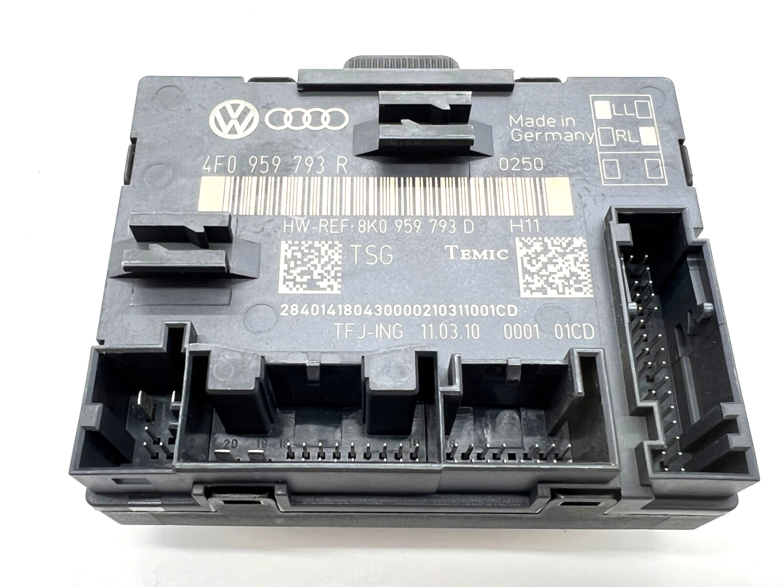 2009–2011 AUDI A6 QUATTRO FRONT LEFT DOOR CONTROL MODULE 4F0959793R OEM