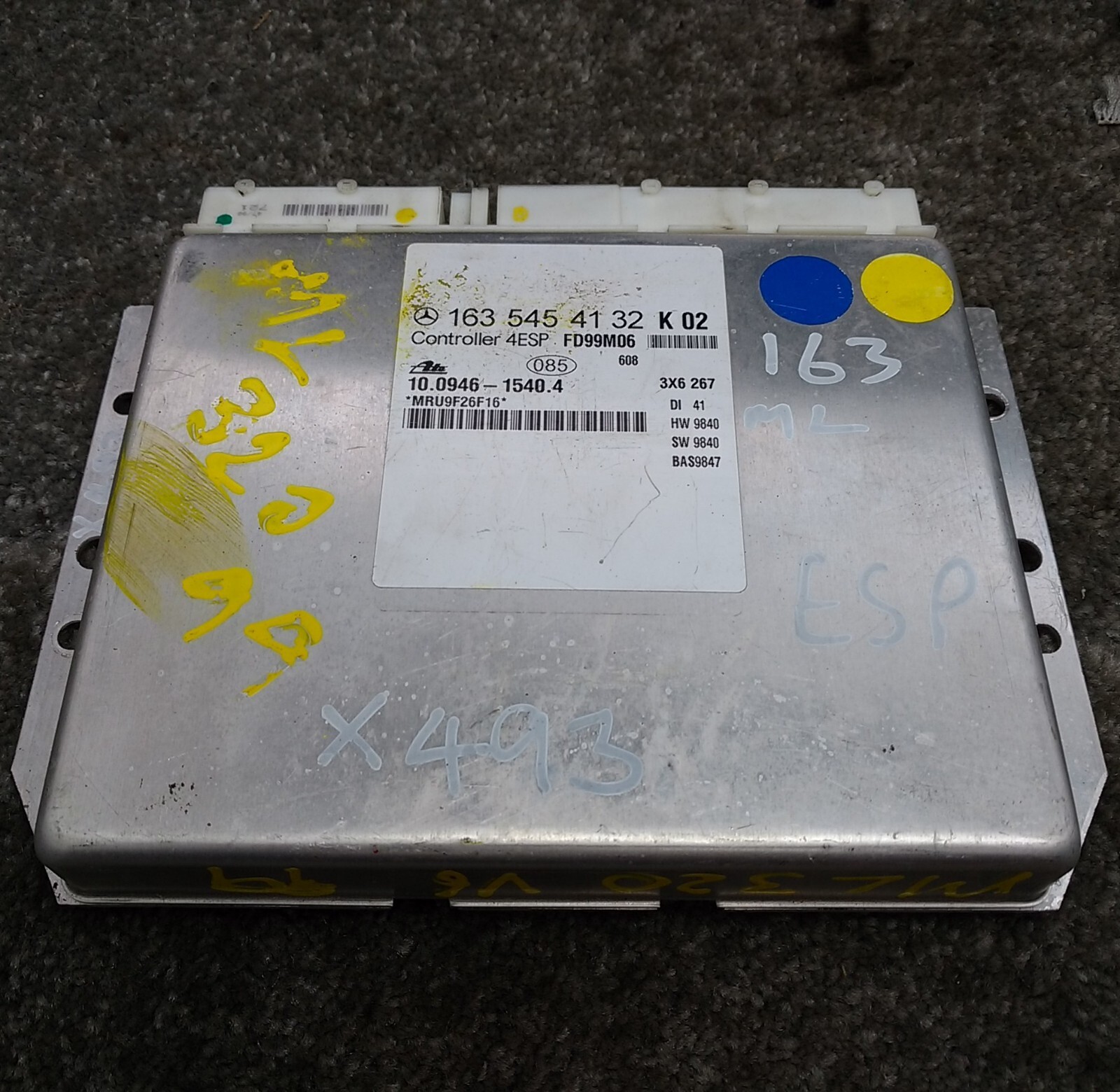 Mercedes W163 ML ESP 4ESP Control Unit ECU 1635454132 ATE
