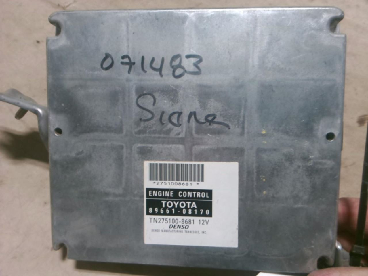 Engine ECM Electronic Control Module Right Hand Dash FWD Fits 07 SIENNA 11915