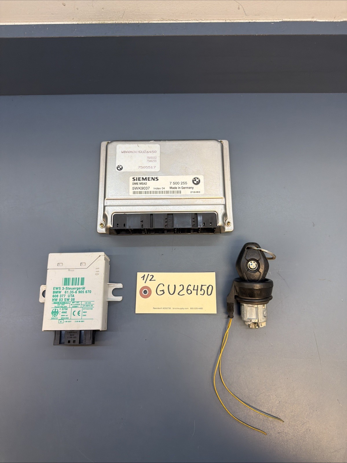 BMW 98-03 3 5 7 SERIES Z3 M52 ENGINE ECU + KEY VIN MATCHED SET 7500255 MS42