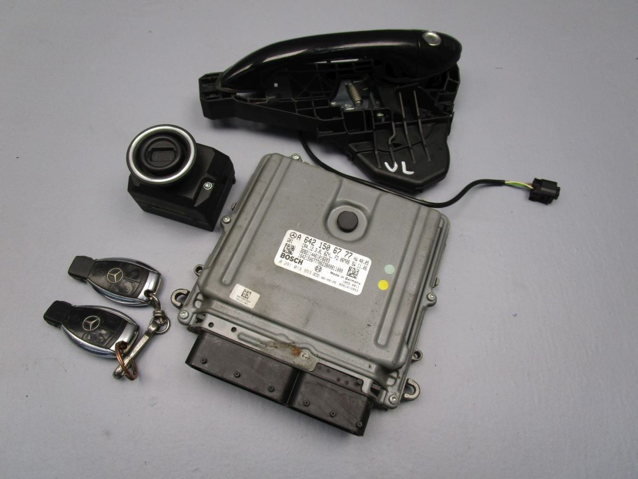 Engine control unit lock door handle 2 keys for A6421506777 1645450908