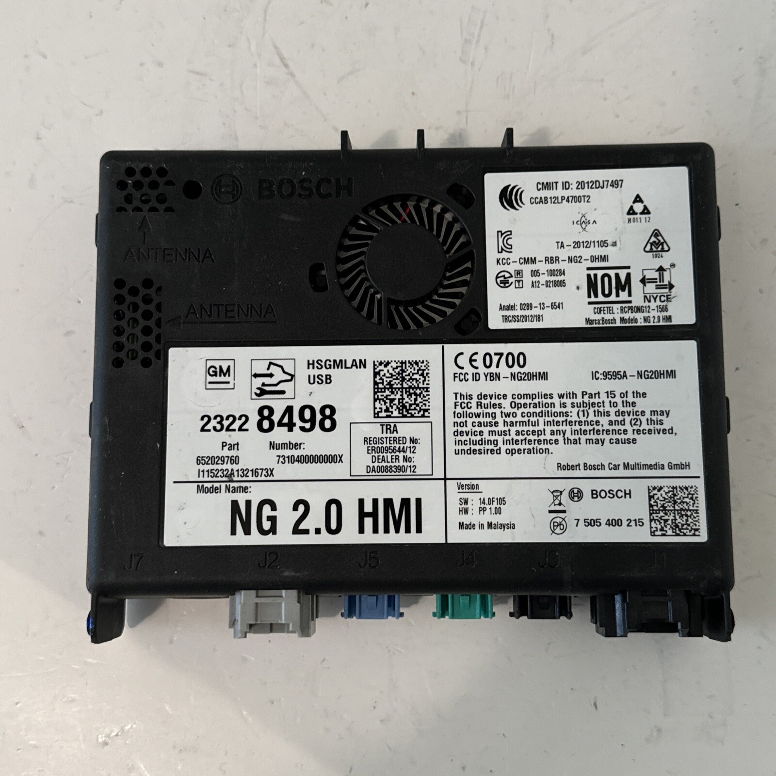 2015 CHEVROLET SIERRA HMI HUMAN MACHINE INTERFACE MODULE OEM 23228498