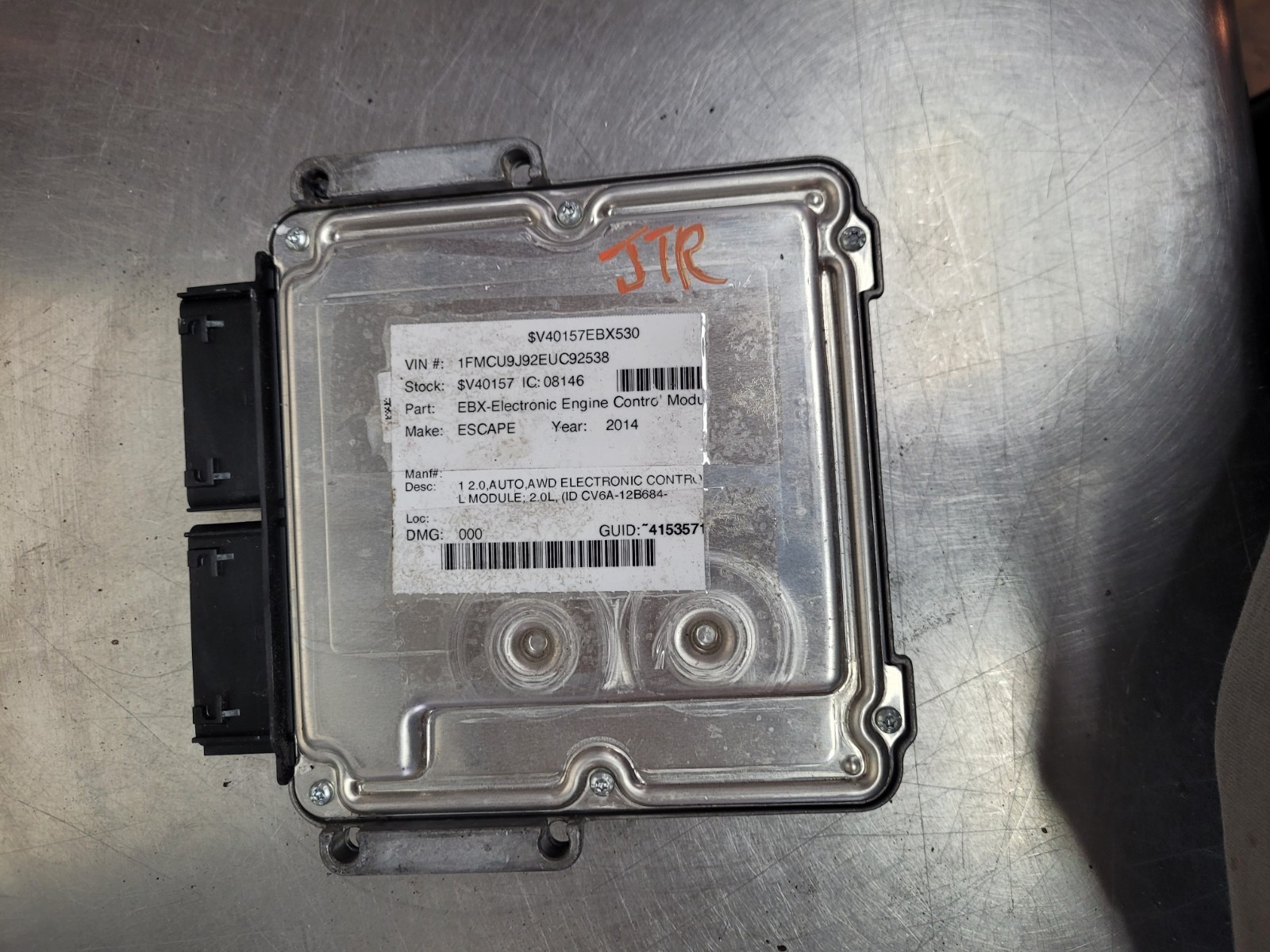 2013-2016 Ford Escape 1.6L & 2.0L Engine Control Module ECU EJ5A-12A650-YA OE *J