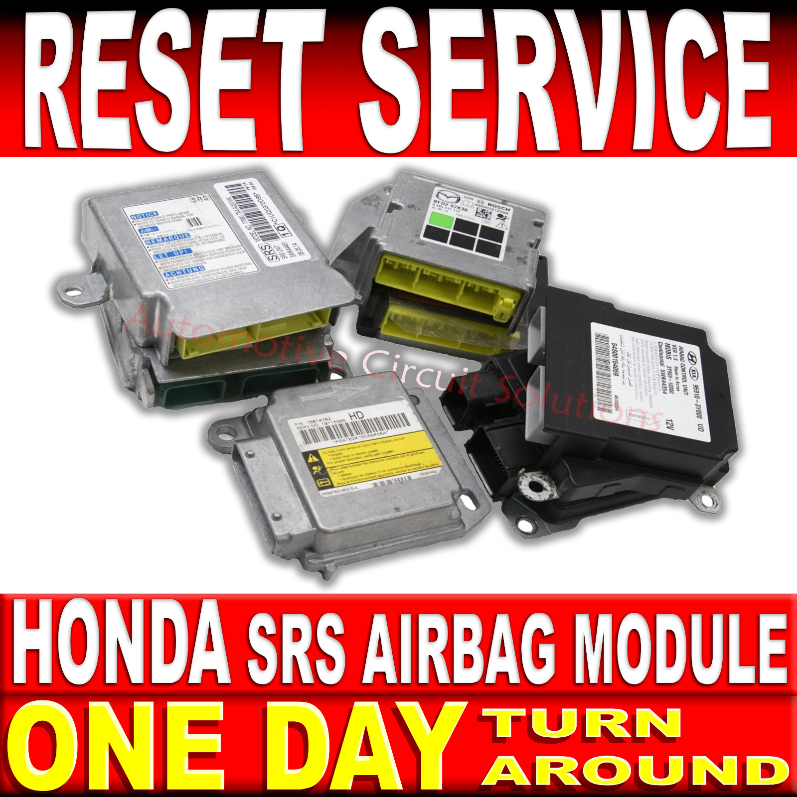 *FOR ALL* HONDA SRS AIRBA CONTROL MODULE RESET SERVICE