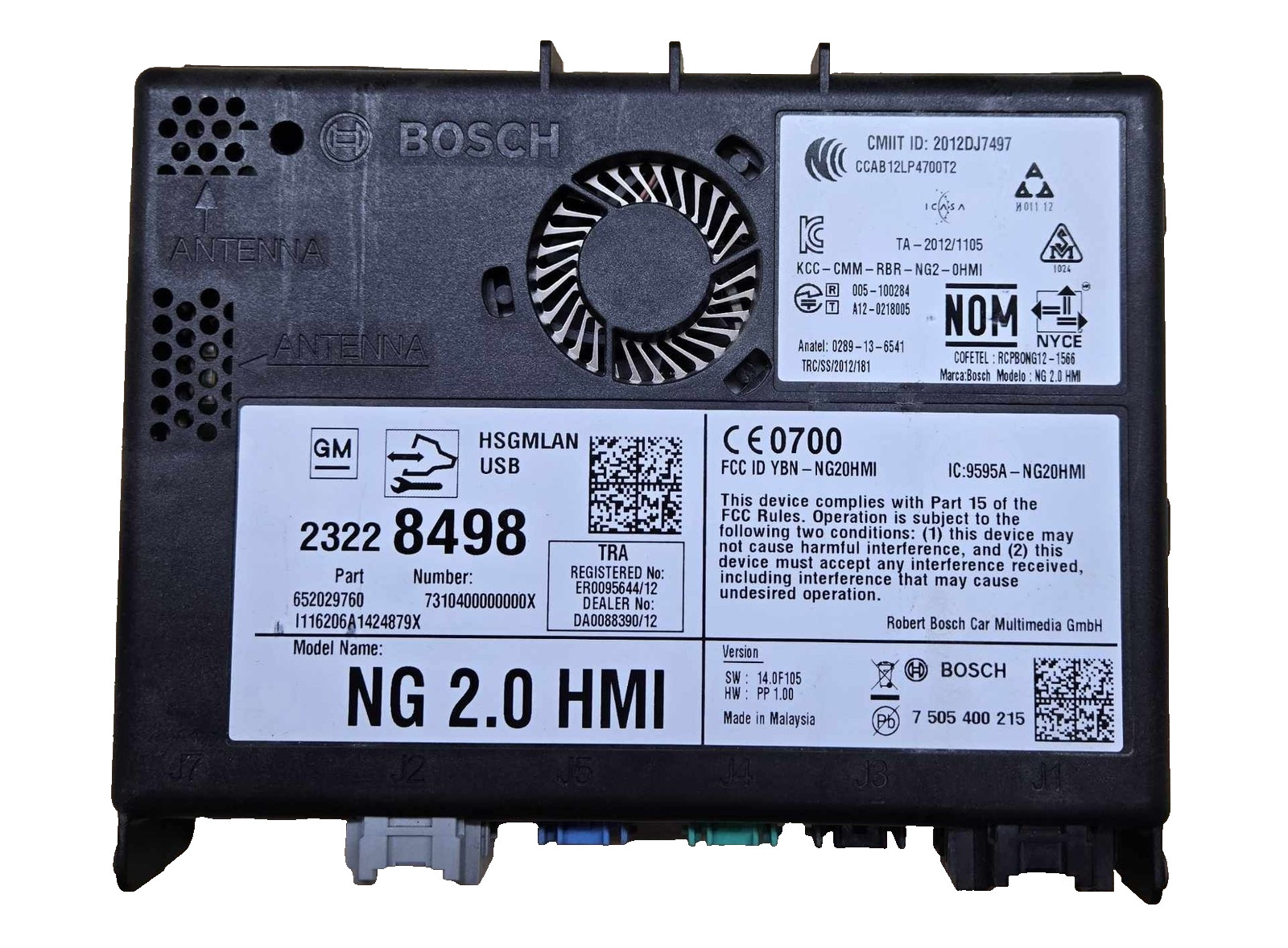 2015 CHEVY SILVERADO Information-GPS-TV HMI Module verified ID #23228498
