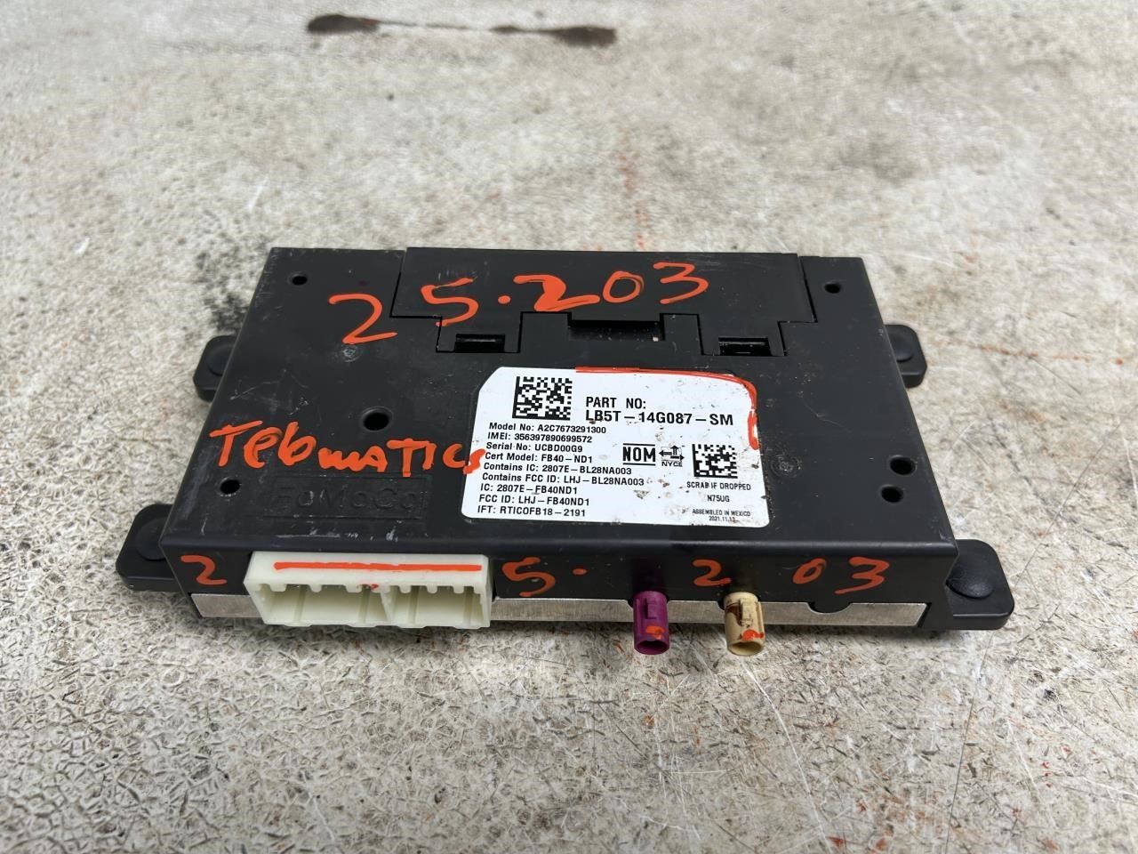 2021 FORD EXPEDITON Telematics Control Module OEM Part Number LB5T14G087SM