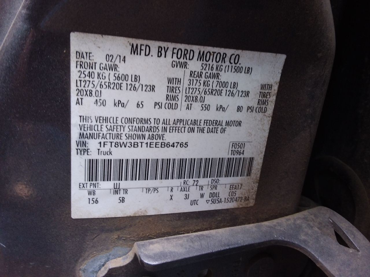 Chassis ECM Towing Control Dash Mounted Fits 11-14 FORD F250SD PICKUP 30024365