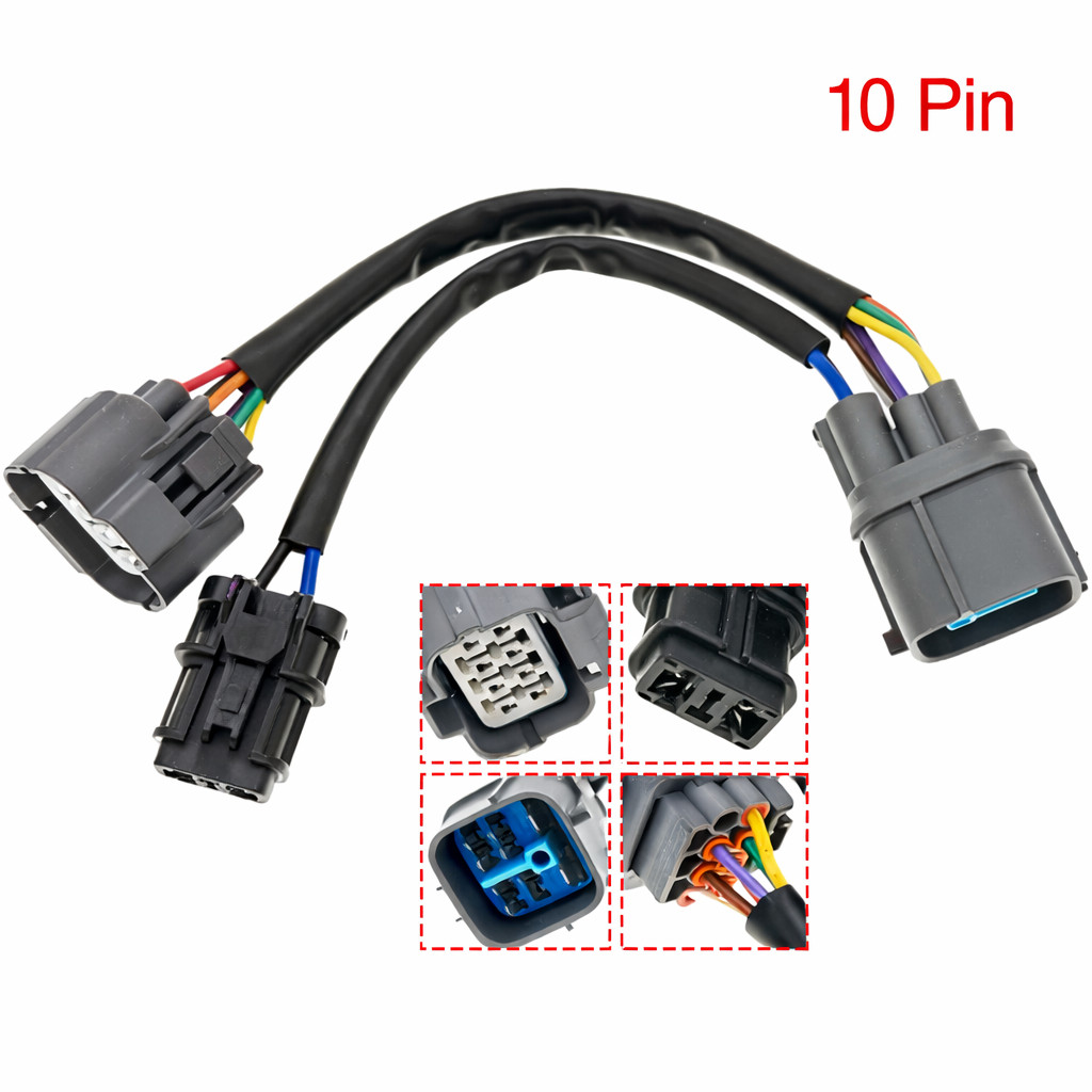OBD2 to OBD1 Distributor Engine Jumper Swap Harness Dizzy 10 Pin For Honda Acura