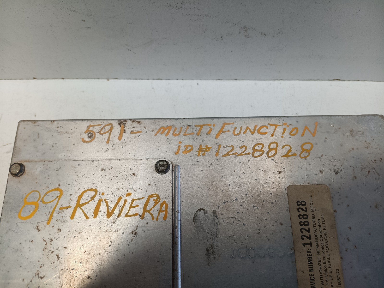 1989 BUICK RIVIERA MULTIFUNCTION CONTROL MODULE ABS OEM, 1228828