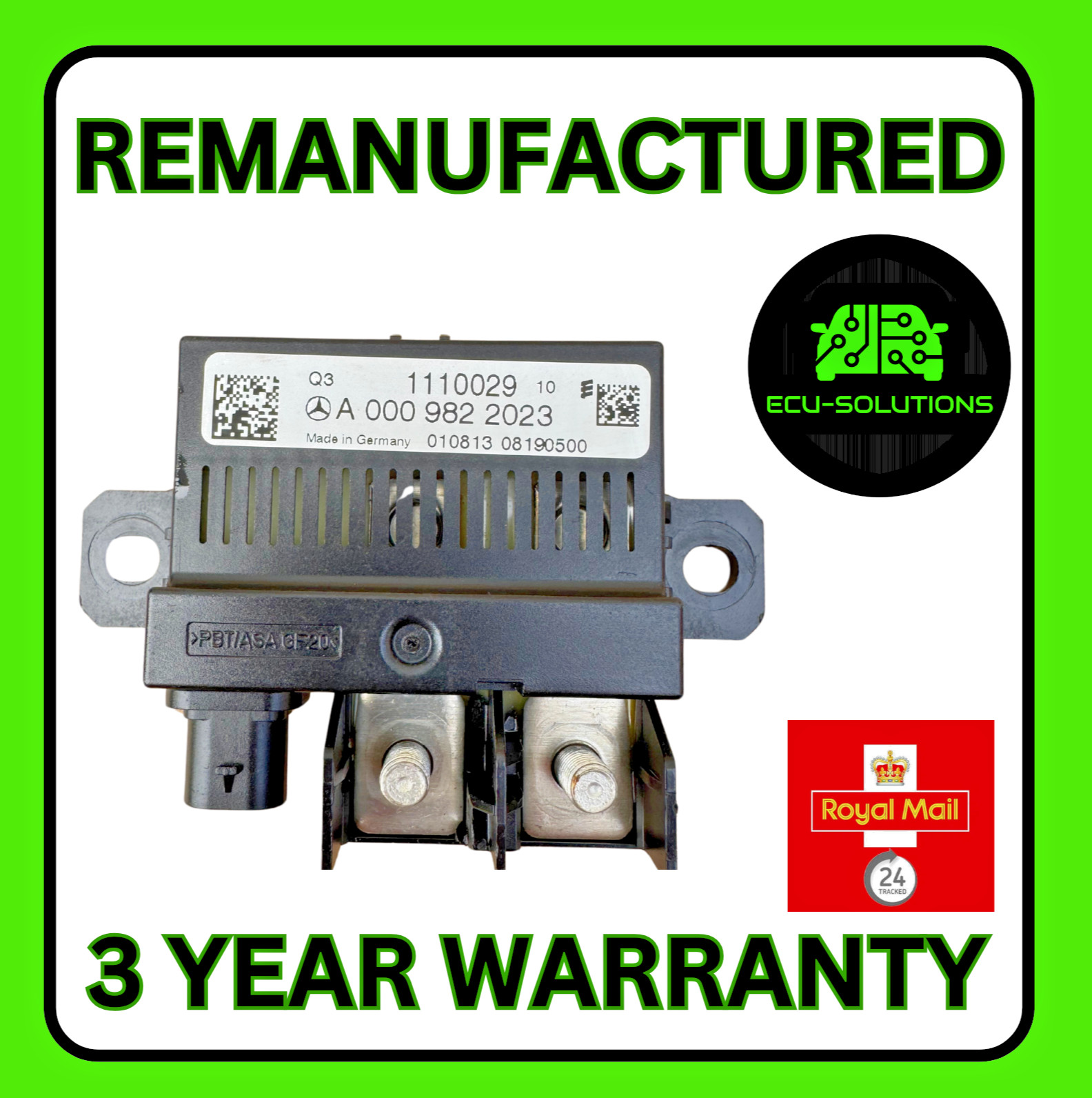 REMANUFACTURED GENUINE MERCEDES BATTERY RELAY MODULE A0009822023