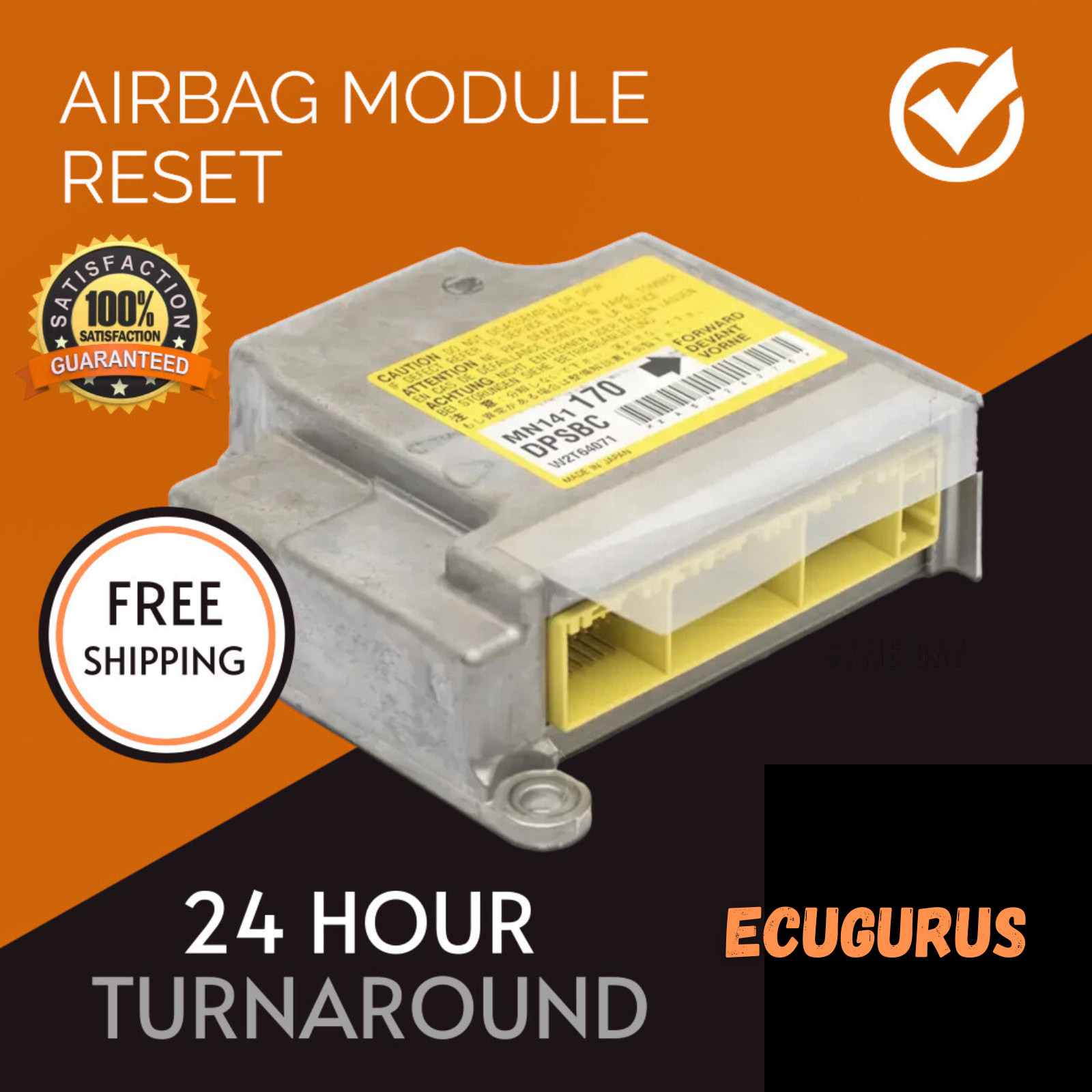 ✅💯OEM AIRBAG MODULE RESET – ALL MODELS – 24HR ECUGURUS ⭐⭐⭐⭐⭐ REPAIR SERVICE