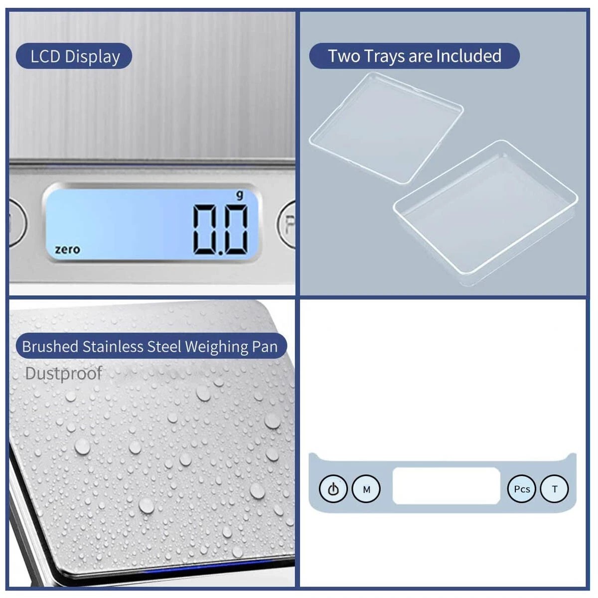 Digital Scale 3000gx0.1g Jewelry Gold Silver Coin Gram Pocket Size Herb Grain US