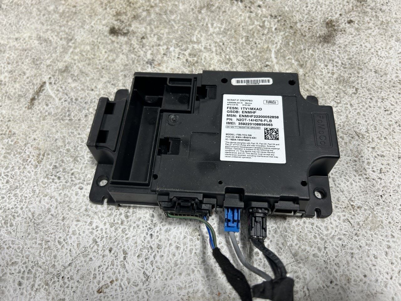 2022 FORD BRONCO Telematics Control Module OEM Part Number N2DT14H076FLB