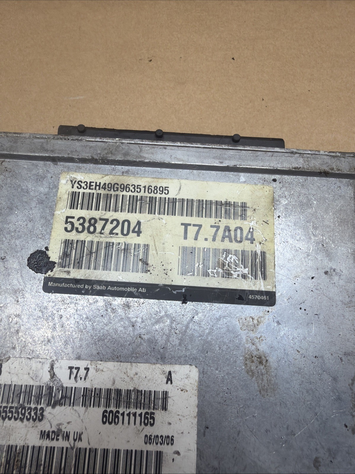 2006 Saab 9-5 ECM Electronic Control Module 5387204