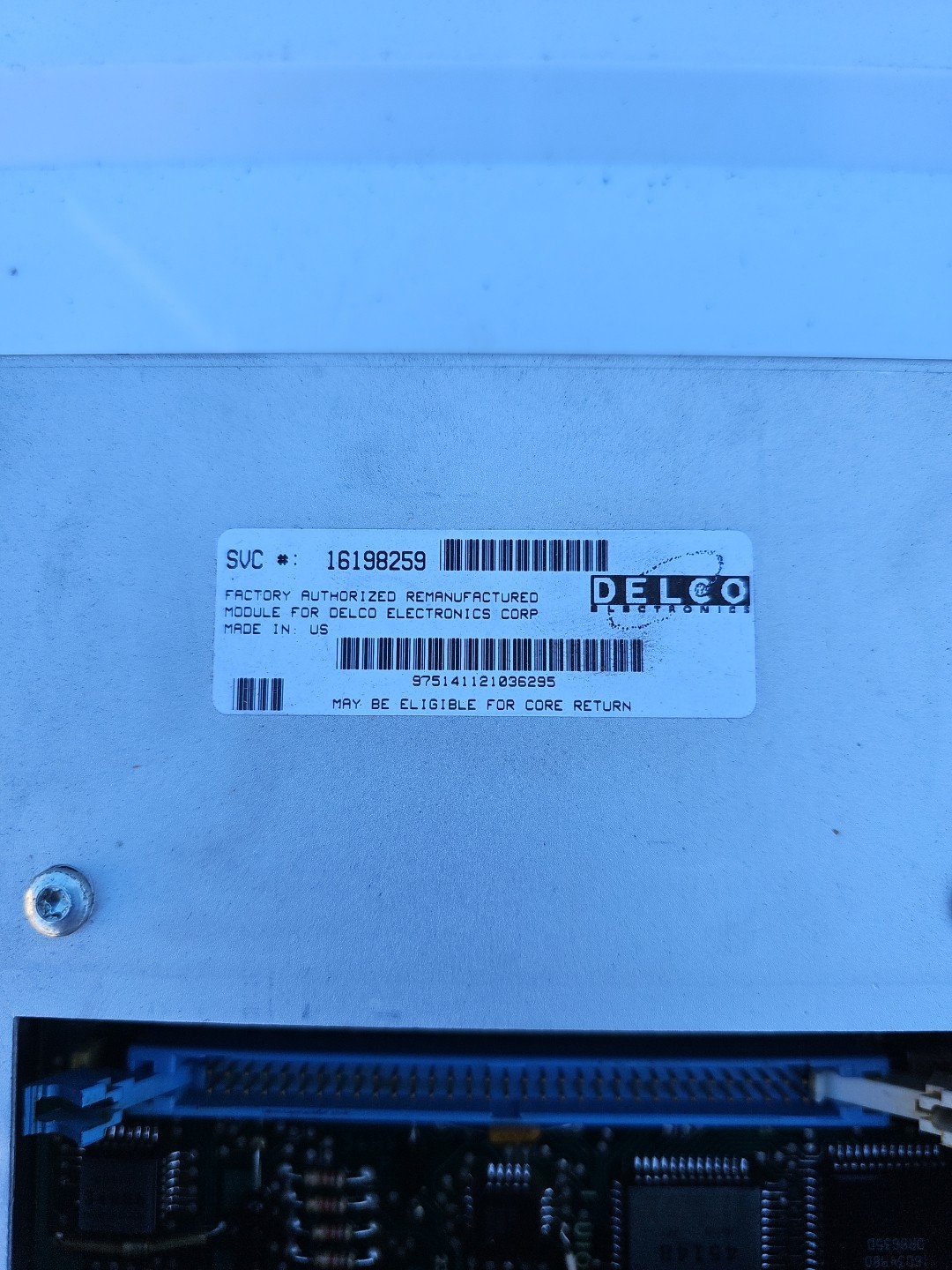 1986-1989 Corvette/Firebird Engine Computer Module Ecm Ecu Pcm 16198259