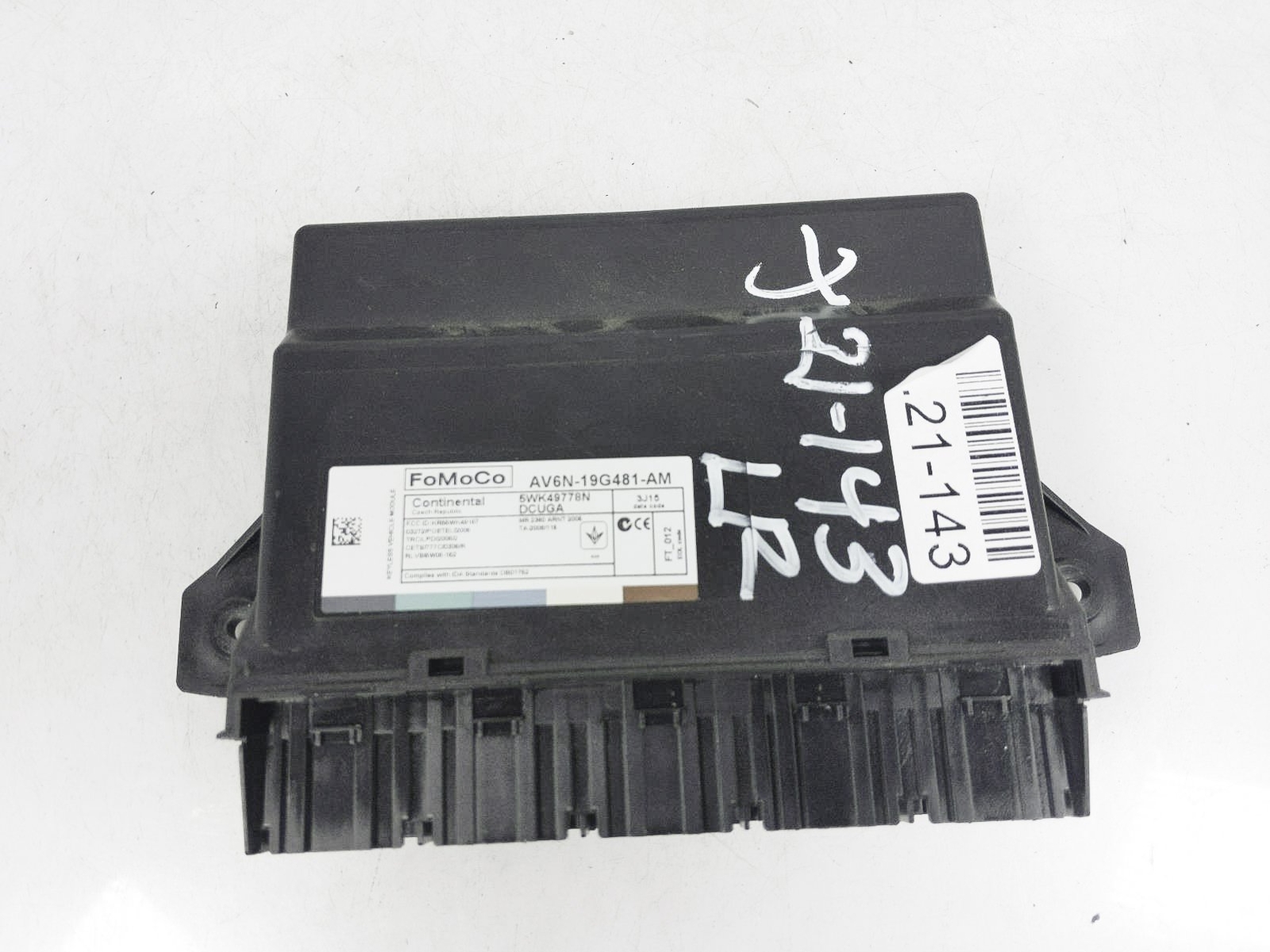 2013-2018 Ford C-Max Anti Theft Immobilizer Locking Control Module Av6n19g481am