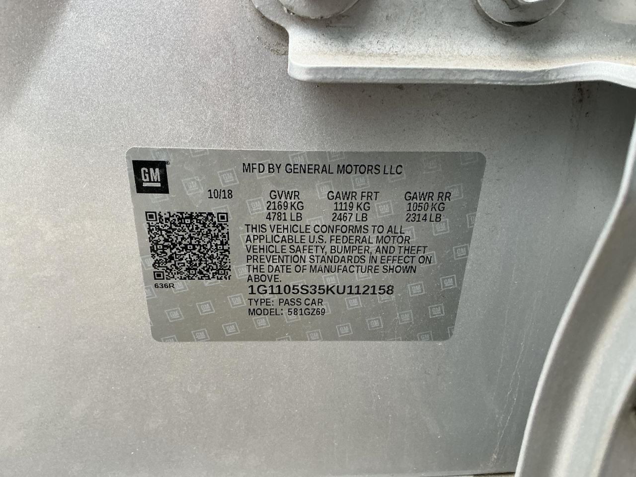 Chassis ECM Below Center Console Fits 17-22 SPARK 871381