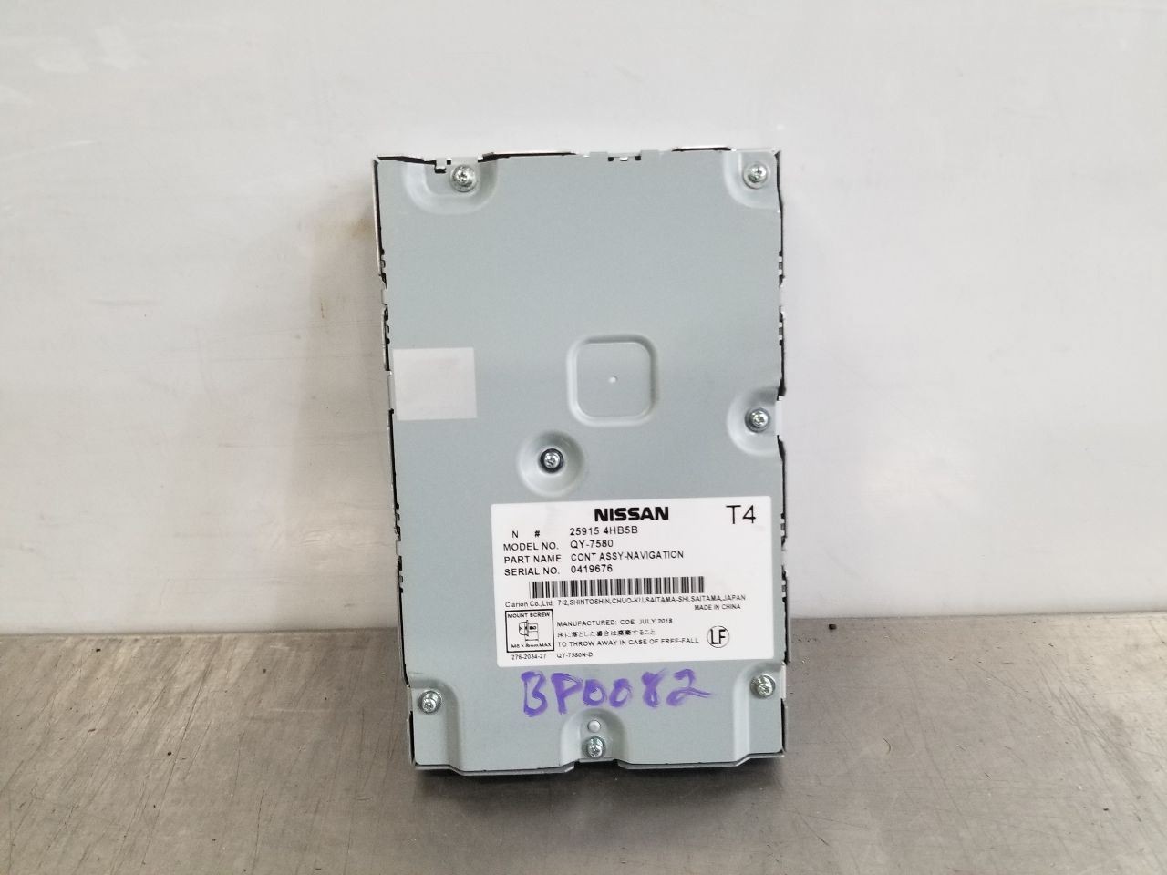 19 2019 INFINITI QX60 DRIVER ASSIST NAVIGATION CONTROL MODULE 259154HB5B