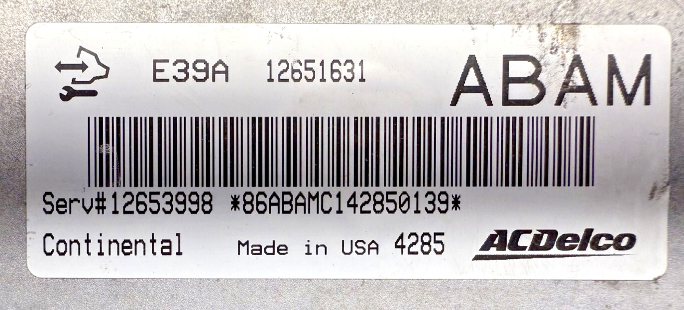 2013-19 GM ECM Equinox Traverse SRX PCM Engine Computer Module 12651631 ABAM OEM