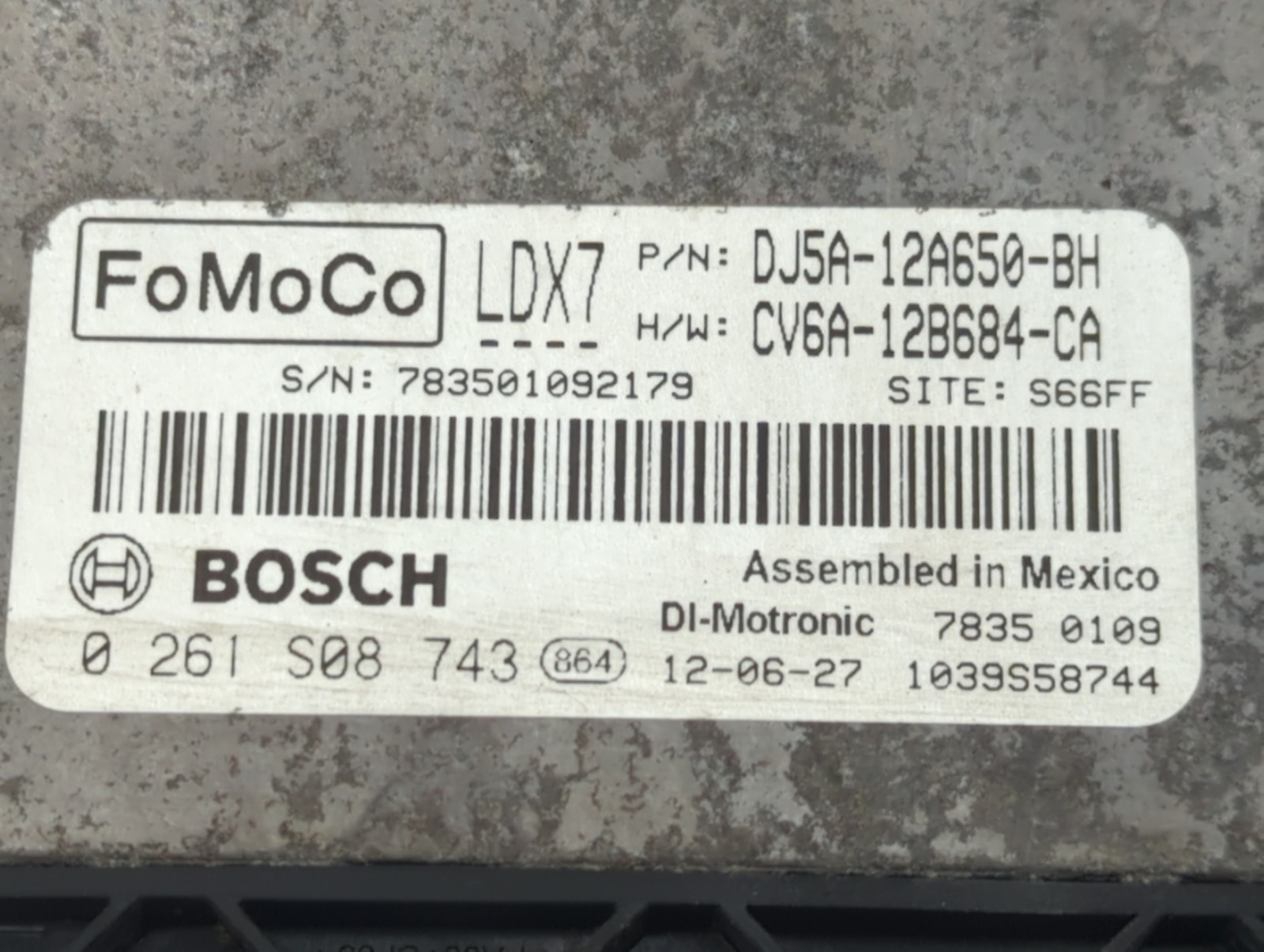 2013 Ford Escape Engine Computer Ecu Pcm Ecm Pcu Oem Dj5a-12a650-bh JP54M
