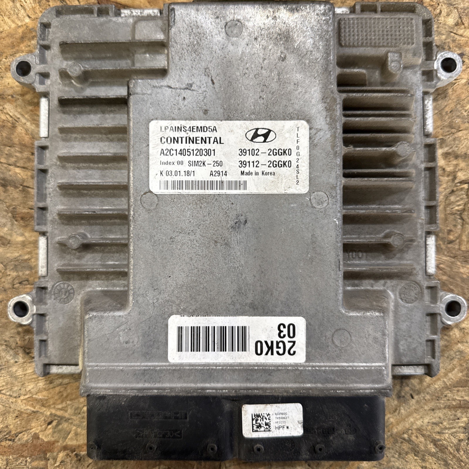 2018-2019 Hyundai Sonata Engine Computer Control Module ECU ECM 39102-2GGK0 OEM