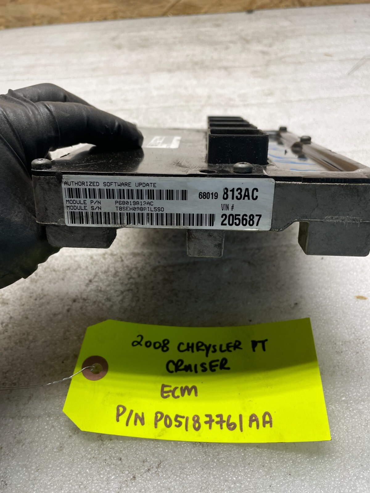 08 CHRYSLER PT CRUISER 2.4 ENGINE COMPUTER ECM ECU PCM P05187761AA 07-10