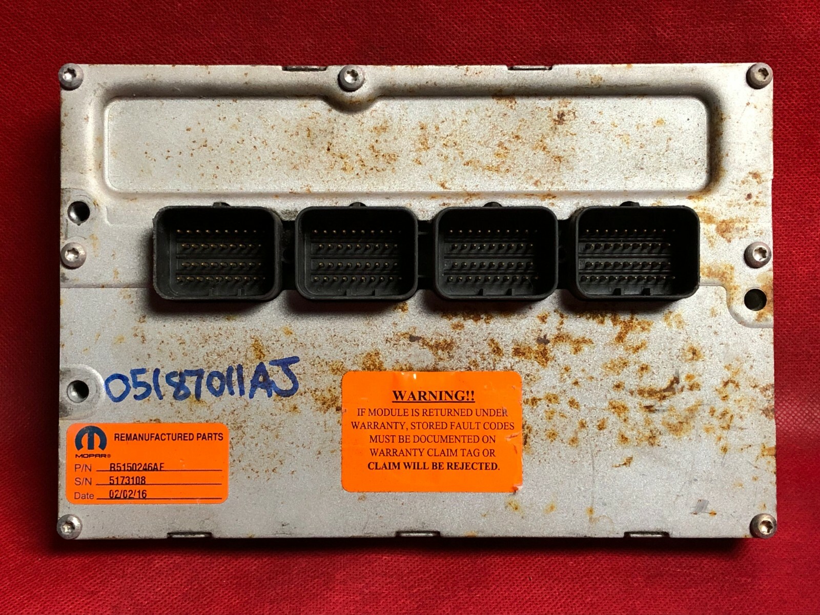 PROGRAMMED VIN PLUG & PLAY 08 CHRYSLER 300 CHARGER ECM ECU PCM MOPAR 05187011AJ