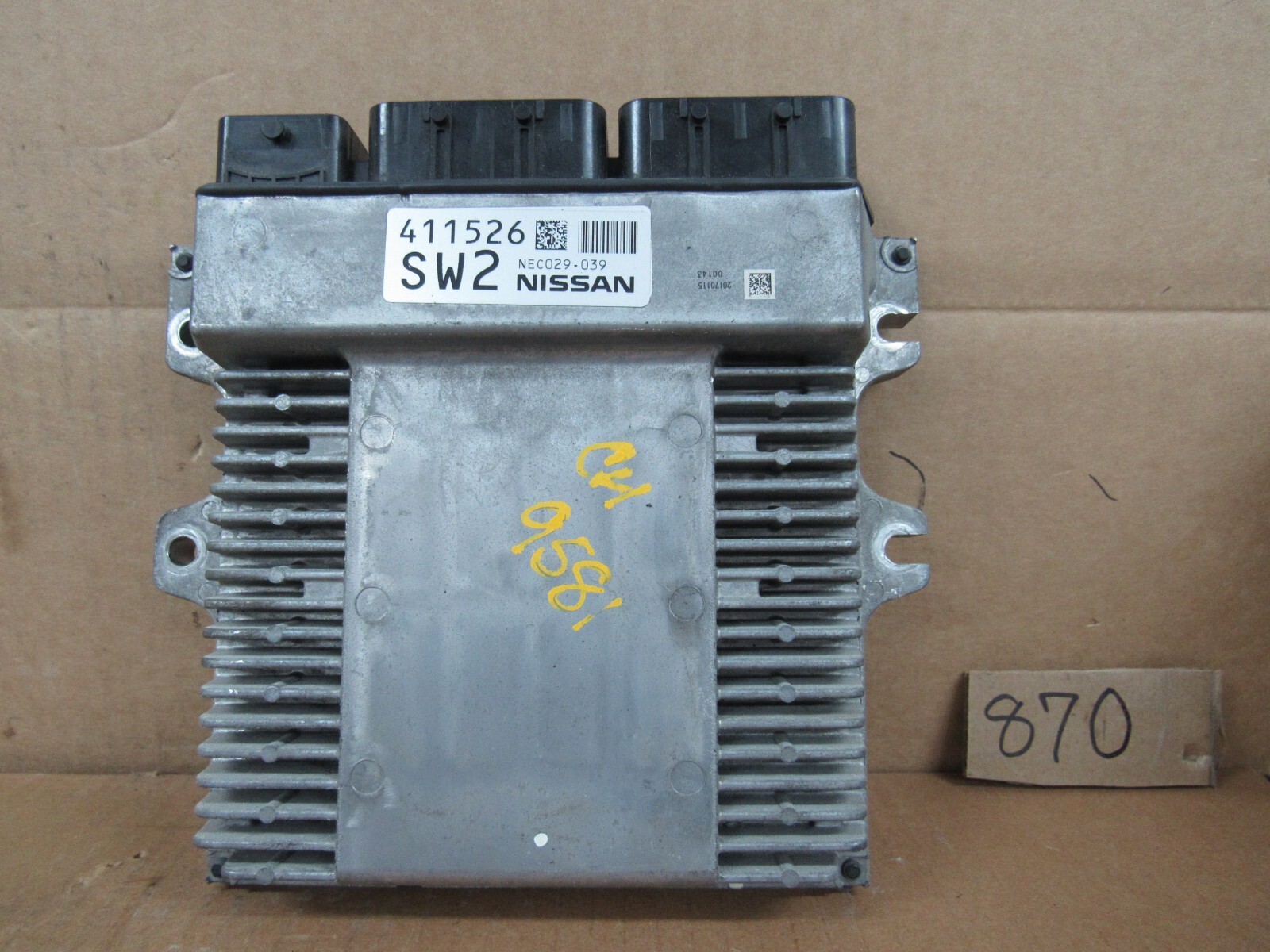 2017 Infiniti Q50 Premium 3.0 Engine Computer Control Module EBX NEC029039 OEM