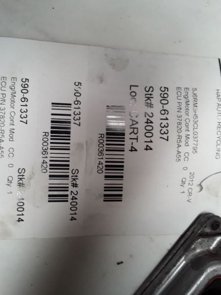 Engine ECM Electronic Control Module Automatic FWD EX Fits 12-14 CR-V 361420