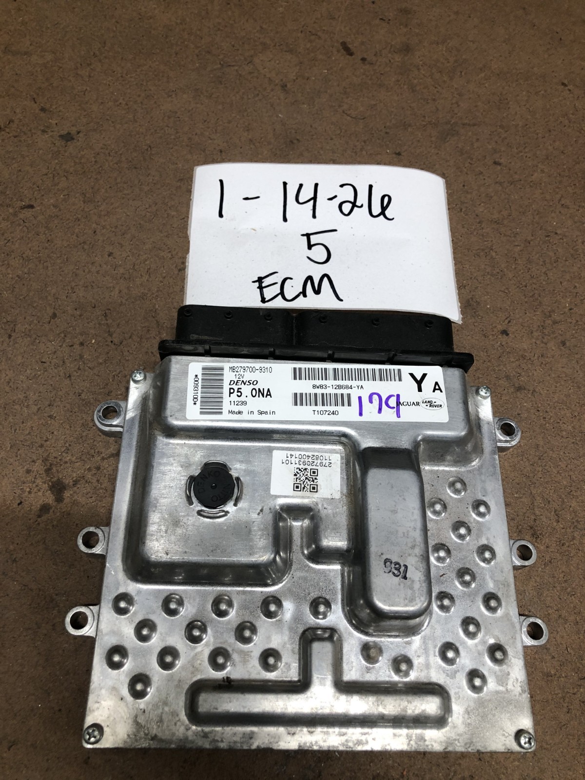 10-13 LAND ROVER RANGE ROVER SPORT LR4 ENGINE CONTROL MODULE 8w83-12b684-ya