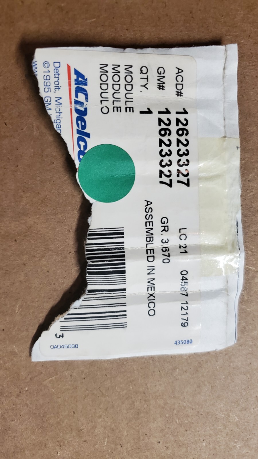 2008 – 2009 Equinox 3.6L Engine Computer 12623327 12614423 ECM ECU PCM NEW OEM