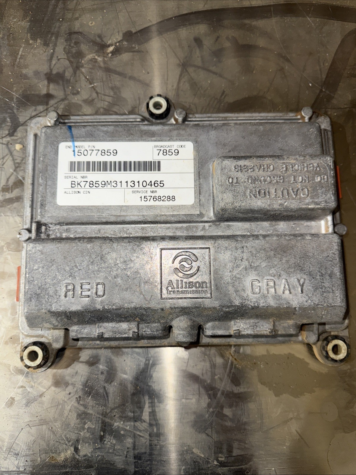 2001-2005 CHEVY GMC DURAMAX 8.1 ALLISON 1000 TRANSMISSION CONTROLMODULE 15077859