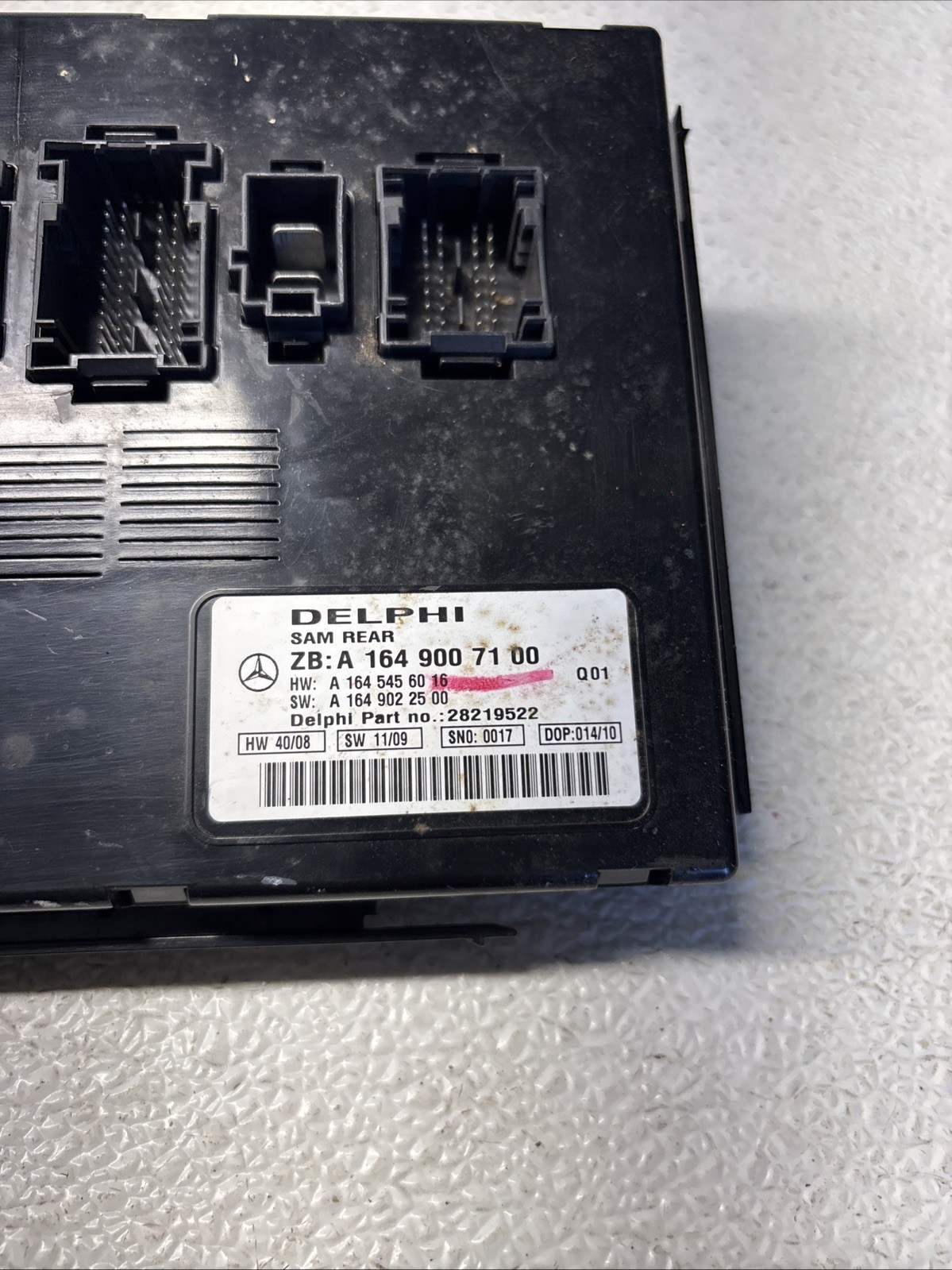 06-13 Mercedes W164 ML350 GL550 Rear SAM Module Control Unit Signal Acquisition