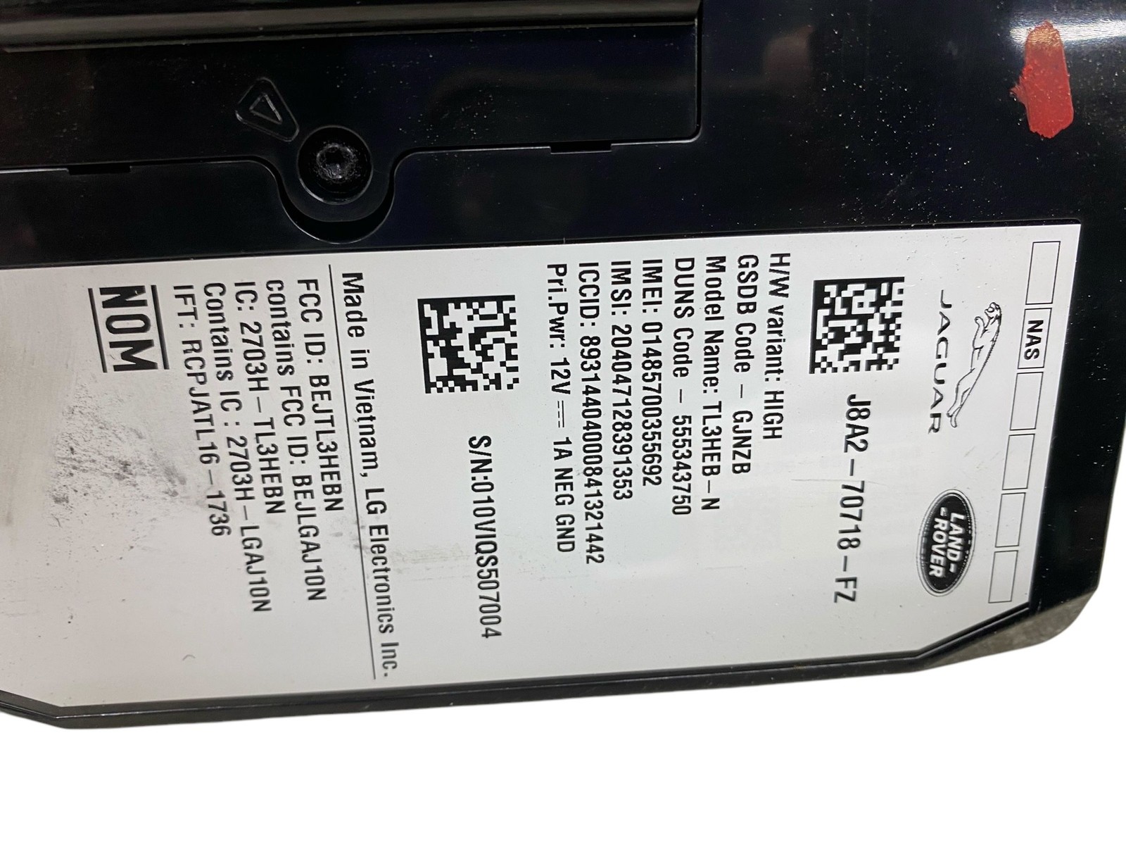 2018-2022 RANGE ROVER TELEMATIC COMMUNICATION MODULE J8A2-70718-FZ OEM