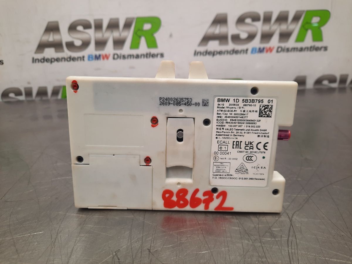 BMW Telematics Control Module F40 F44 G20 1 2 3 SERIES 84105B3B795