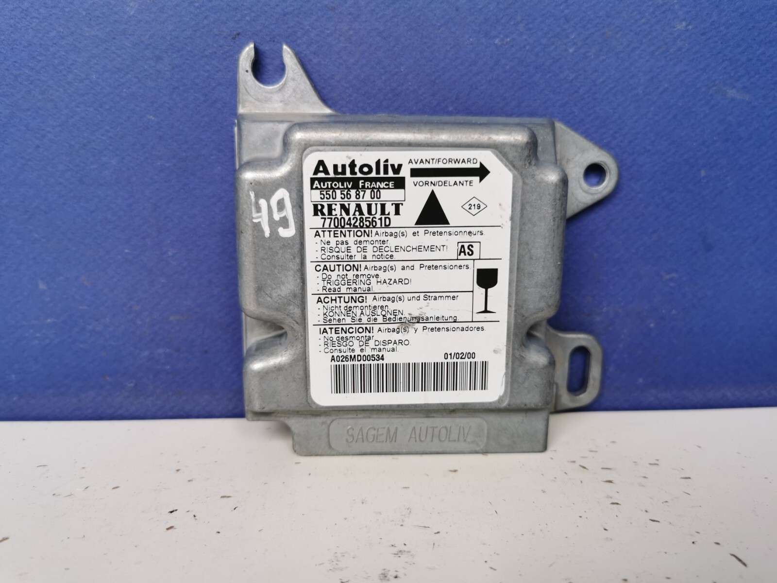 Renault 550568700 550 56 87 00 7700428561d Genuine Electric Control Unit Ecu