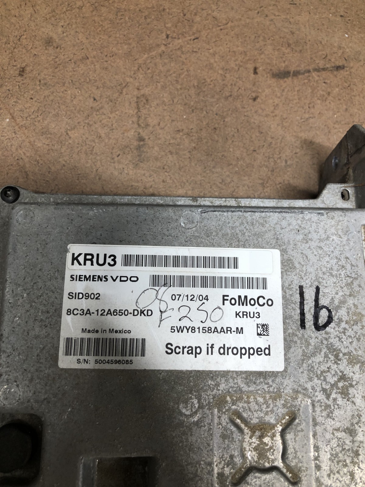 08-10 Ford F-250 F250 6.4L Diesel Ecm Engine Control Module 8C3A-12A650-DKD