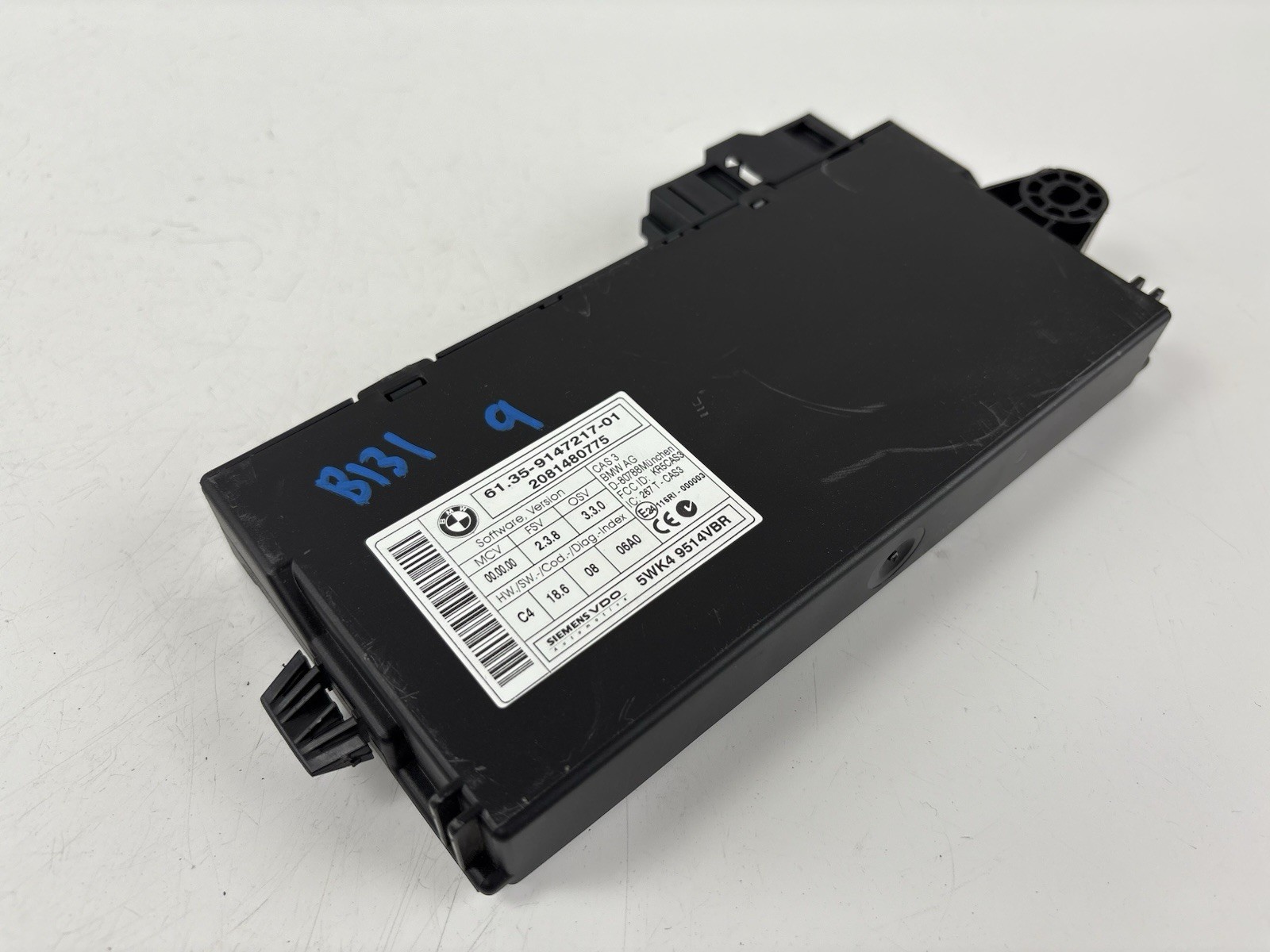 2008 BMW 328i E92 CAS3 CAS Theft Computer Module 61359147227 E90 E93 E60 335i M3
