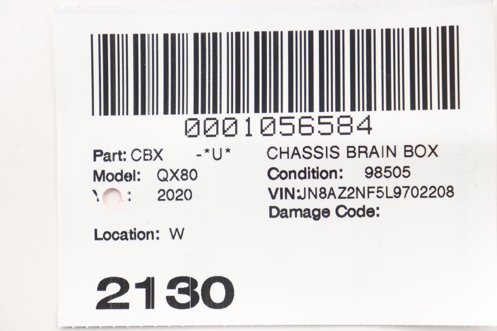 2020 – 2024 INFINITI QX80 DC WIRELESS CHARGER CONTROL MODULE UNIT OEM 283H19DJ0A