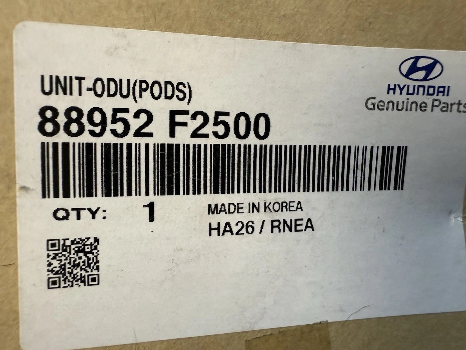 2017-2020 HYUNDAI ELANTRA PASSENGER SEAT OCCUPANT SENSOR MODULE 88952-F2500