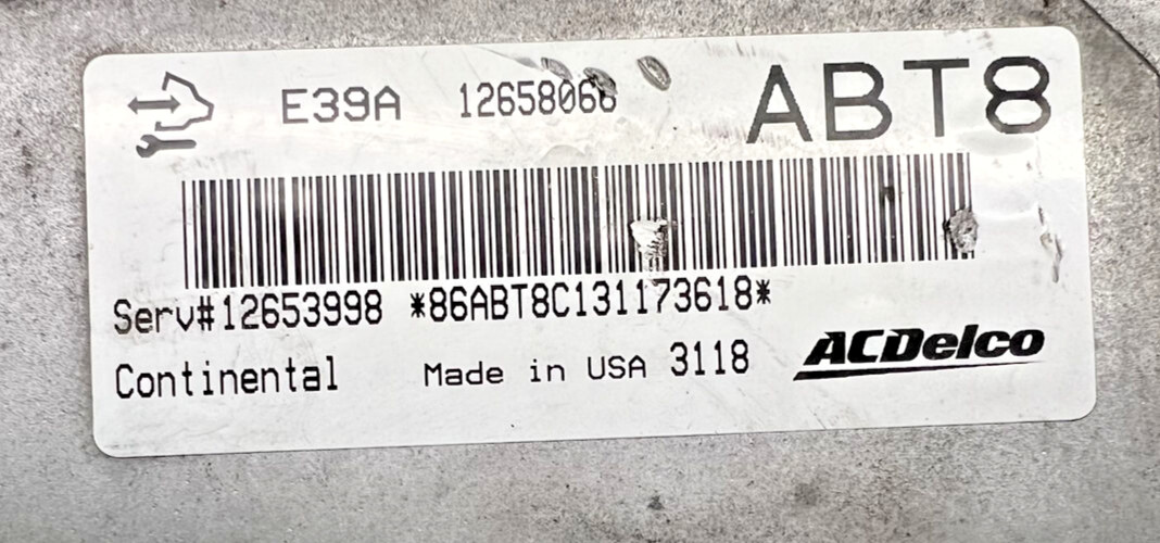 2013-19 GM ECM ATS Equinox CTS PCM Engine Computer Control Module 12658066 ABT8