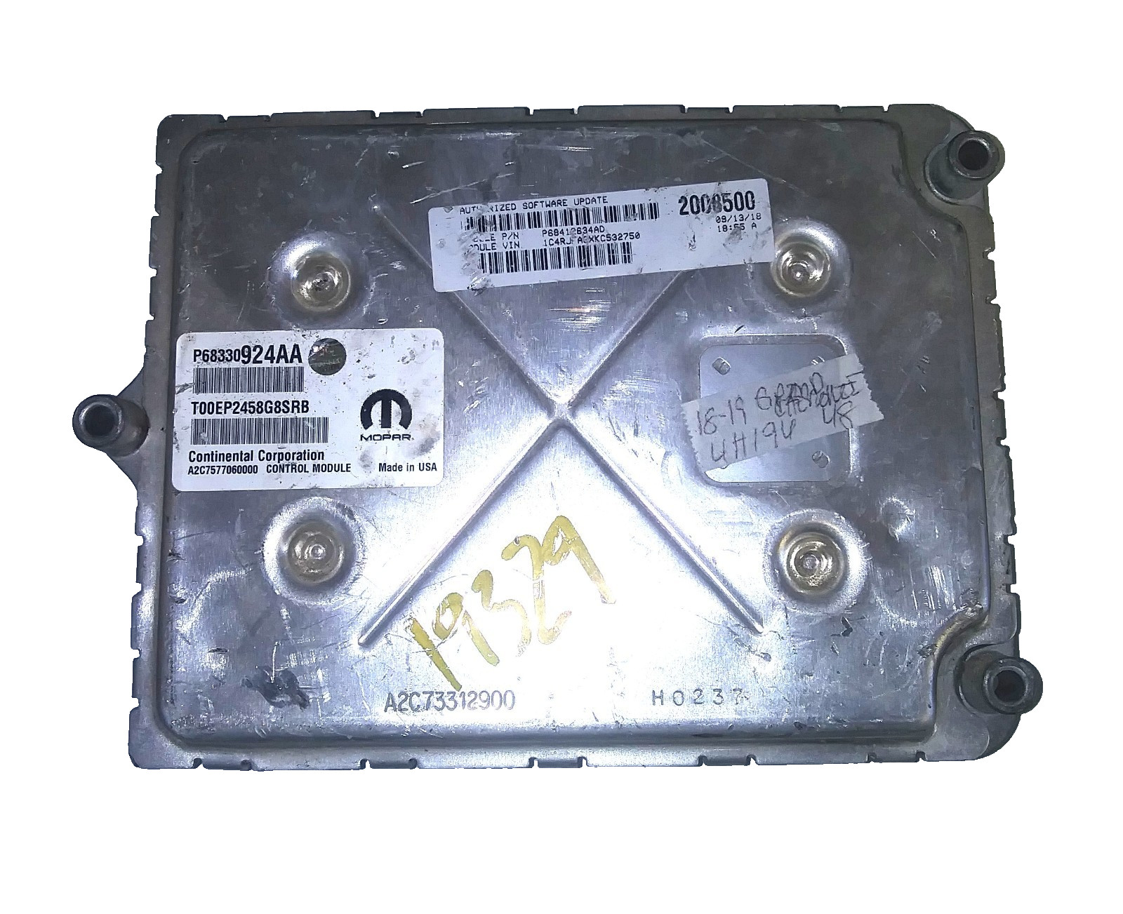 P68330924AA ecm ecu computer 2018-2019 Jeep Grand Cherokee TESTED GOOD