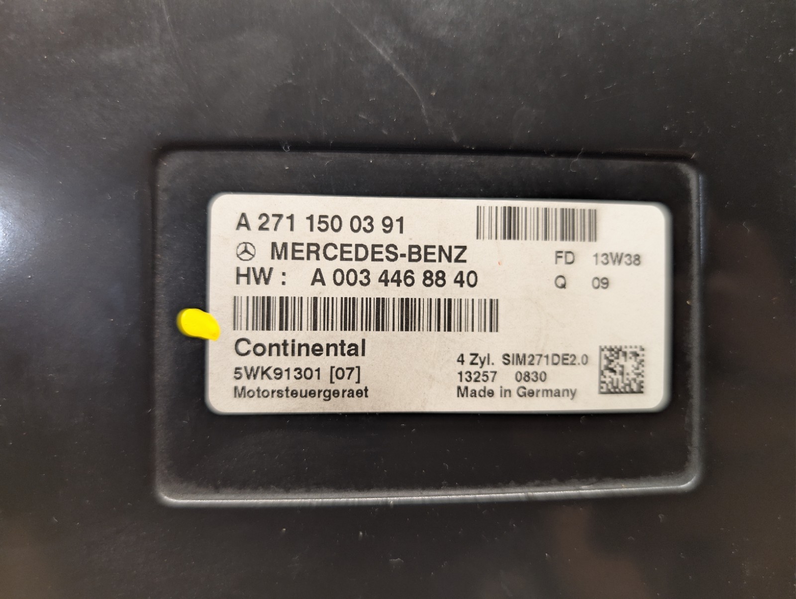 2012-2015 MERCEDES W204 C250 ECU Engine Control Module A2711500391 (OEM) #O23
