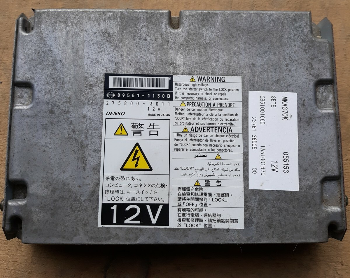 05-07 NISSAN UD HINO DENSO 1800-3300 ECM ECU PCM COMPUTER 89561-1130B 2758003011