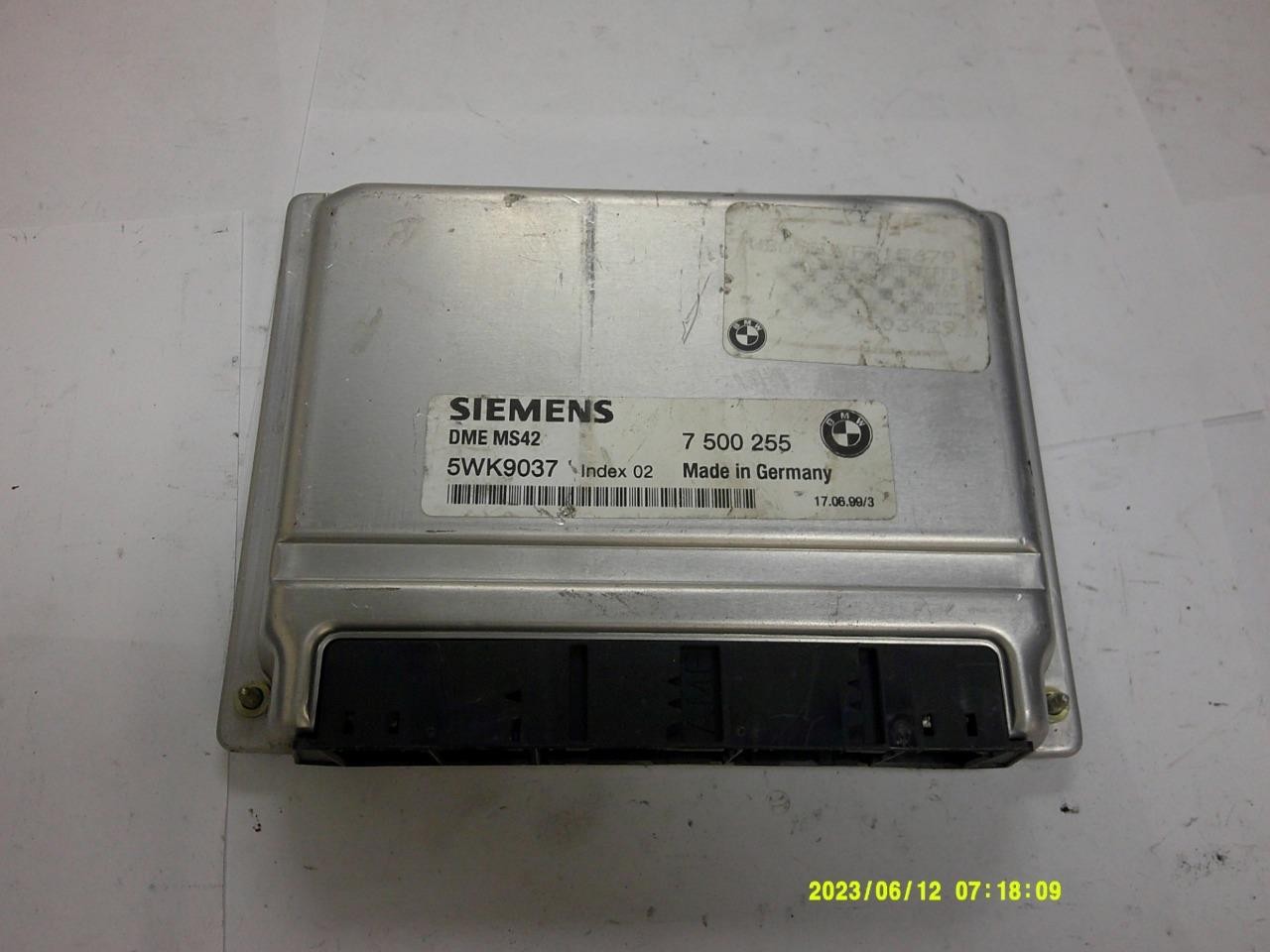 ENGINE COMPUTER BMW 323i 1999 2000 7500255 ECM PCM ECU OEM