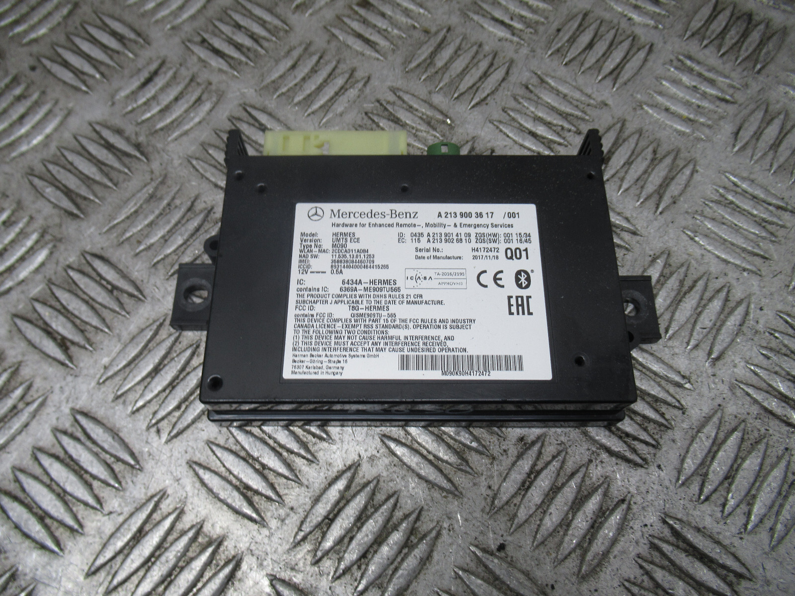 2018 MERCEDES A-CLASS A180D AMG W176 5DRS BLUETOOTH CONTROL MODULE REF18630