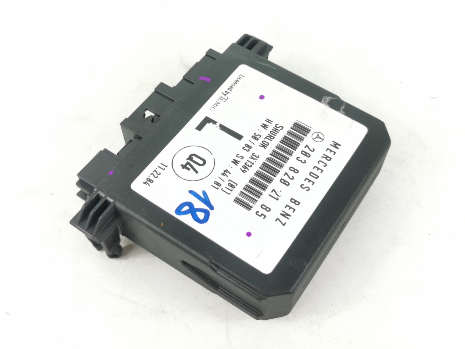 DOOR CONTROL UNIT W203 2038202185 2005 MERCEDES BENZ C CLASS N/S/R REAR LEFT