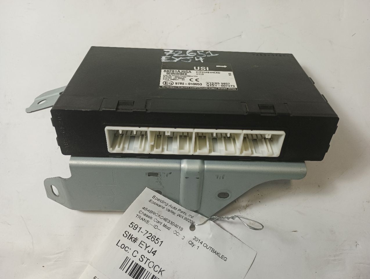 88281AJ55A Theft-locking ECM from 2014 Subaru Legacy Outback 11474563
